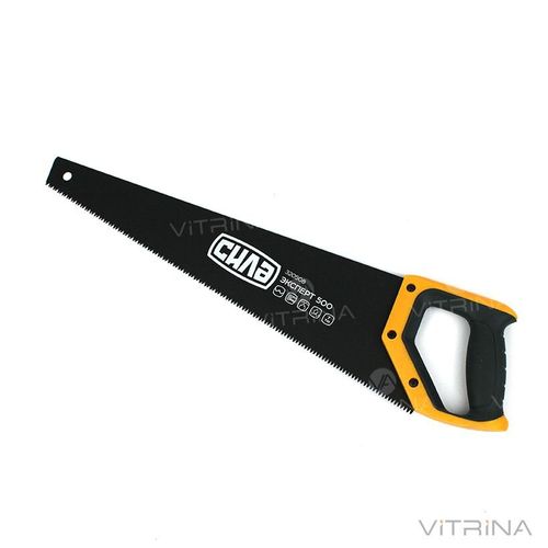 Ножівка по дереву 500 мм тефлон з пластикової 2-х компонентної рукояткою | СИЛА 320508