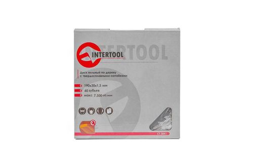 Пильний диск 190 х 40T х 30 мм Intertool | CT-3041