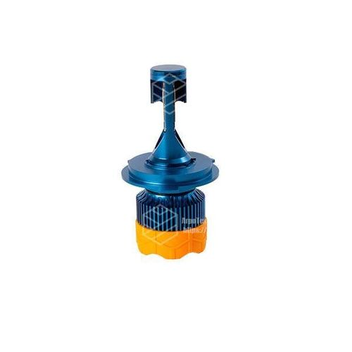 Лампа светодиодная ЛЕД (к-кт 2 шт) 12/24V, 60W, 4800Lm + вентилятор (авиац. алюмин.) blue | VTR