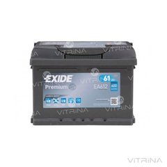 Аккумулятор EXIDE PREMIUM 61Ah-12v EA612(242х175х175) | R,EN600 (Европа)