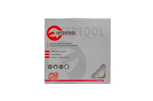Пильний диск 190 х 50T х 30 мм Intertool | CT-3042