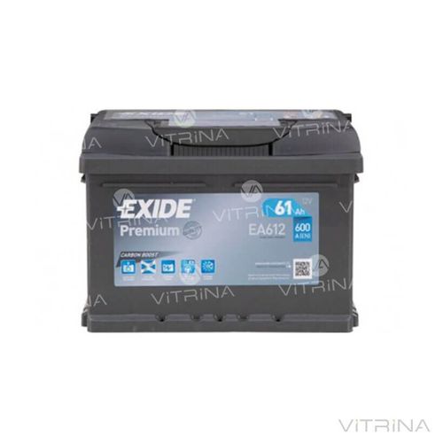 Акумулятор EXIDE PREMIUM 61Ah-12v EA612 (242х175х175) | R, EN600 (Європа)
