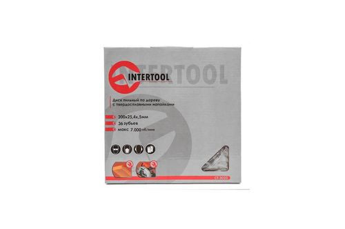 Пильный диск 200 х 36T х 25,4 мм Intertool | CT-3020