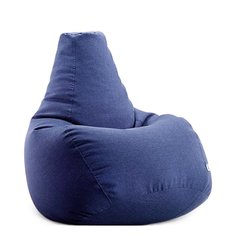 Кресло мешок груша Синий, XL 85х105, Микророгожка с внутренним чехлом