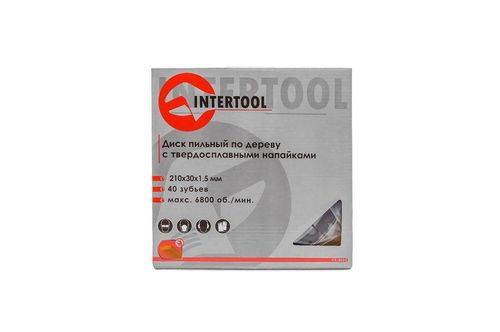 Пильний диск 210 х 40T х 30 мм Intertool | CT-3023