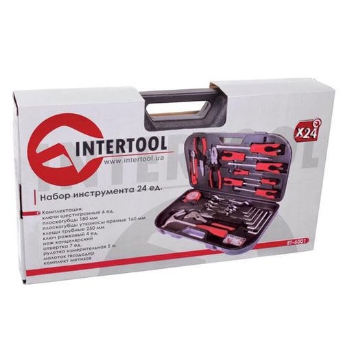 Набір інструментів 24 од. Intertool | ET-6001