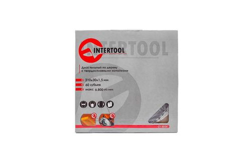 Пильний диск 210 х 60T х 30 мм Intertool | CT-3024