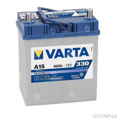 Аккумулятор VARTA BD(A15) 40Ah-12v (187х127х227) с тонкими клеммами | L, EN330 (Европа)