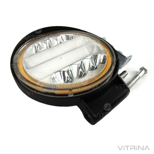 Світлодіодна фара LED (ЛІД) кругла 72W (42 діода) + LED кільце | VTR