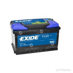 Акумулятор Exide EXCELL 74Ah-12v (278х175х190) зі стандартними клемами | L, EN680 (Європа)