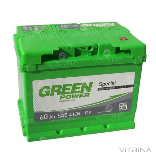 Акумулятор Green Power 60 А.З.Г. зі стандартними клемами | L, EN540 (Азія)