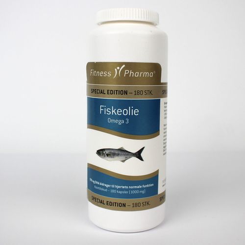 Рыбий жир с Омега 3 (Дания) 180 капсул, премиум класс | Fitness Pharma Fiskeolie Omega-3