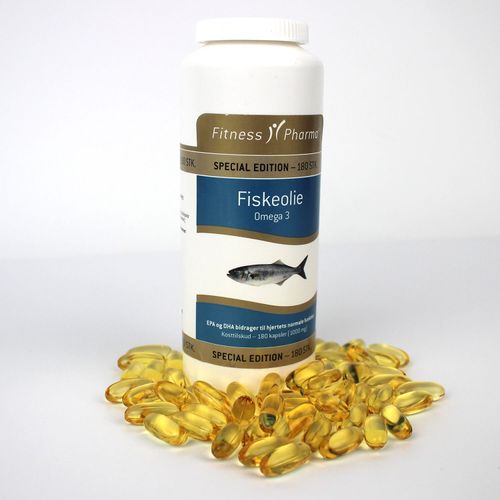 Риб'ячий жир з Омега 3 (Данія) 180 капсул, преміум клас | Fitness Pharma Fiskeolie Omega-3