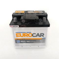 Аккумулятор EUROCar 52 А.З.Г. со стандартными клеммами | L, EN480 (Азия)