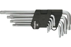 Набір Torx ключів Topex - 9 шт., Подовжені | 35D961