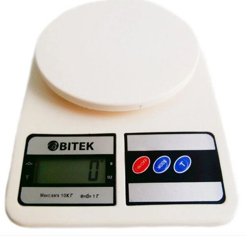 Ваги кухонні Bitek SF400 на 7 кг, білий