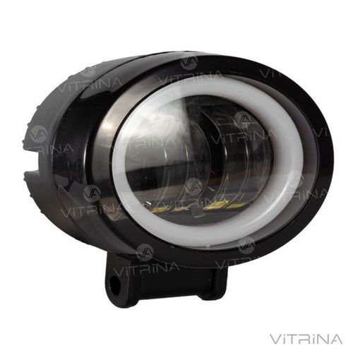Светодиодная фара LED (ЛЕД) круглая 20W (+ LED кольцо + strobe light) | VTR
